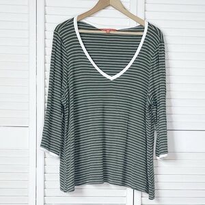 ModCloth striped 3/4 length sleeve t-shirt